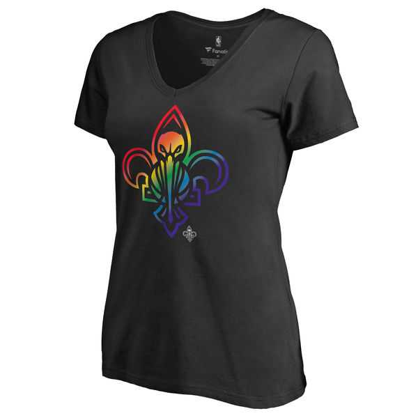 Women's New Orleans Pelicans Fanatics Branded Black Team Pride Slim Fit V Neck T-Shirt FengYun,We sell and wholesale Women's New Orleans Pelicans Fanatics Branded Black Team Pride Slim Fit V Neck T-Shirt FengYun on line form chian!